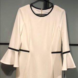 Stunning,chic,classic white and black pencil dress